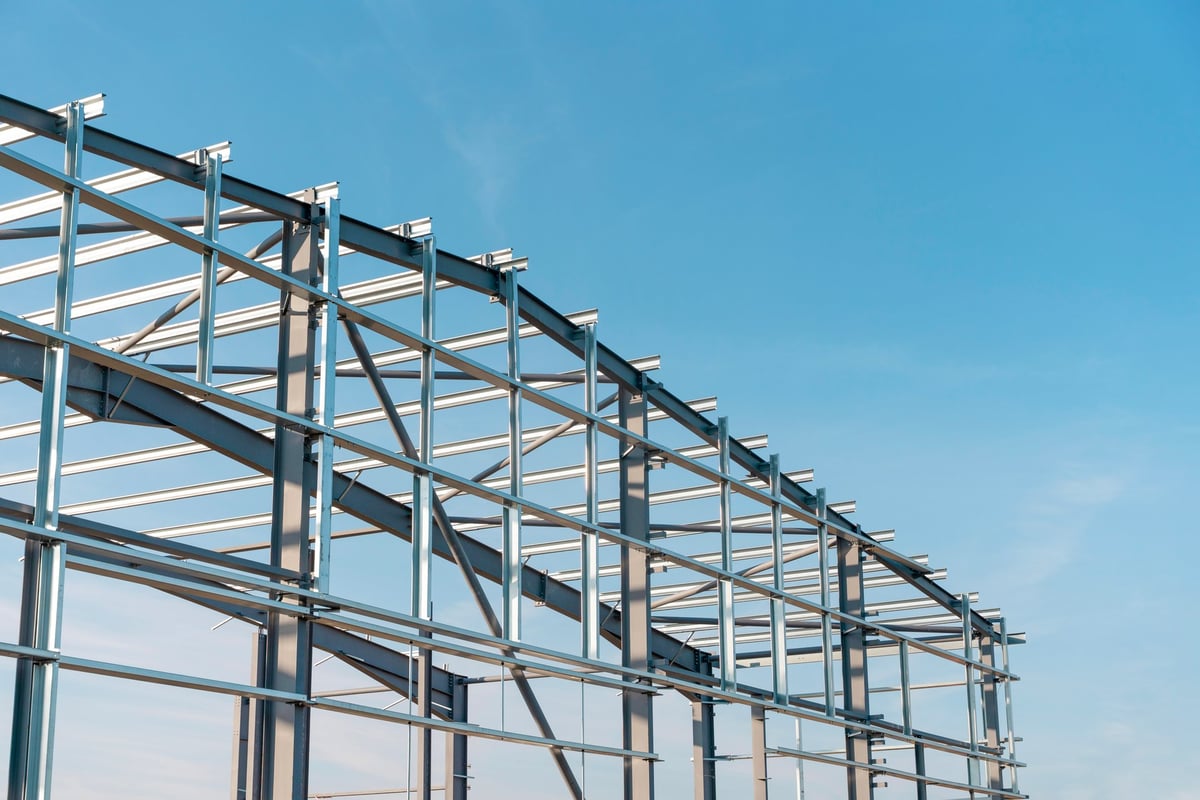 Commercial steel frame construction